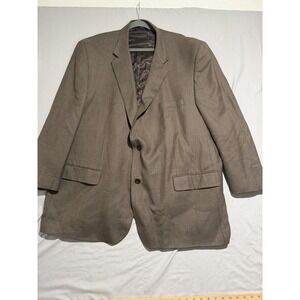 Joseph & Feiss 100% wool, brown gold plaid blazer jacket, men's 54 sport coat